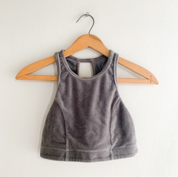 aerie Tops - 5/$25 Aerie Chill Play Move Gray Razor-back Athleisure Bra/Crop Top Sz S